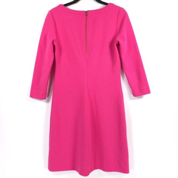 Lilly Pulitzer Pink 3/4 Sleeve Lina Shift Dress Gold Button Detail 18050 Size XS - Picture 6 of 15